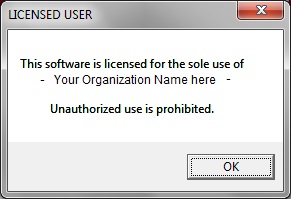 Licensed user popup